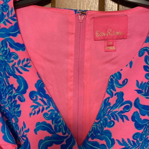 Lilly Pulitzer Pink and Blue Ruffle Dress - Picture 2 of 8